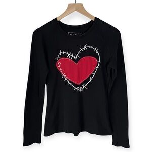 Skelanimals Goth Scene Long Sleeve Shirt Top Size Medium Heart Jack The Rabbit